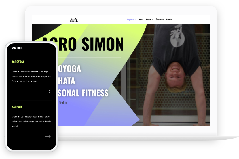 Start 11 Webdesign Beispiel acro simon.de